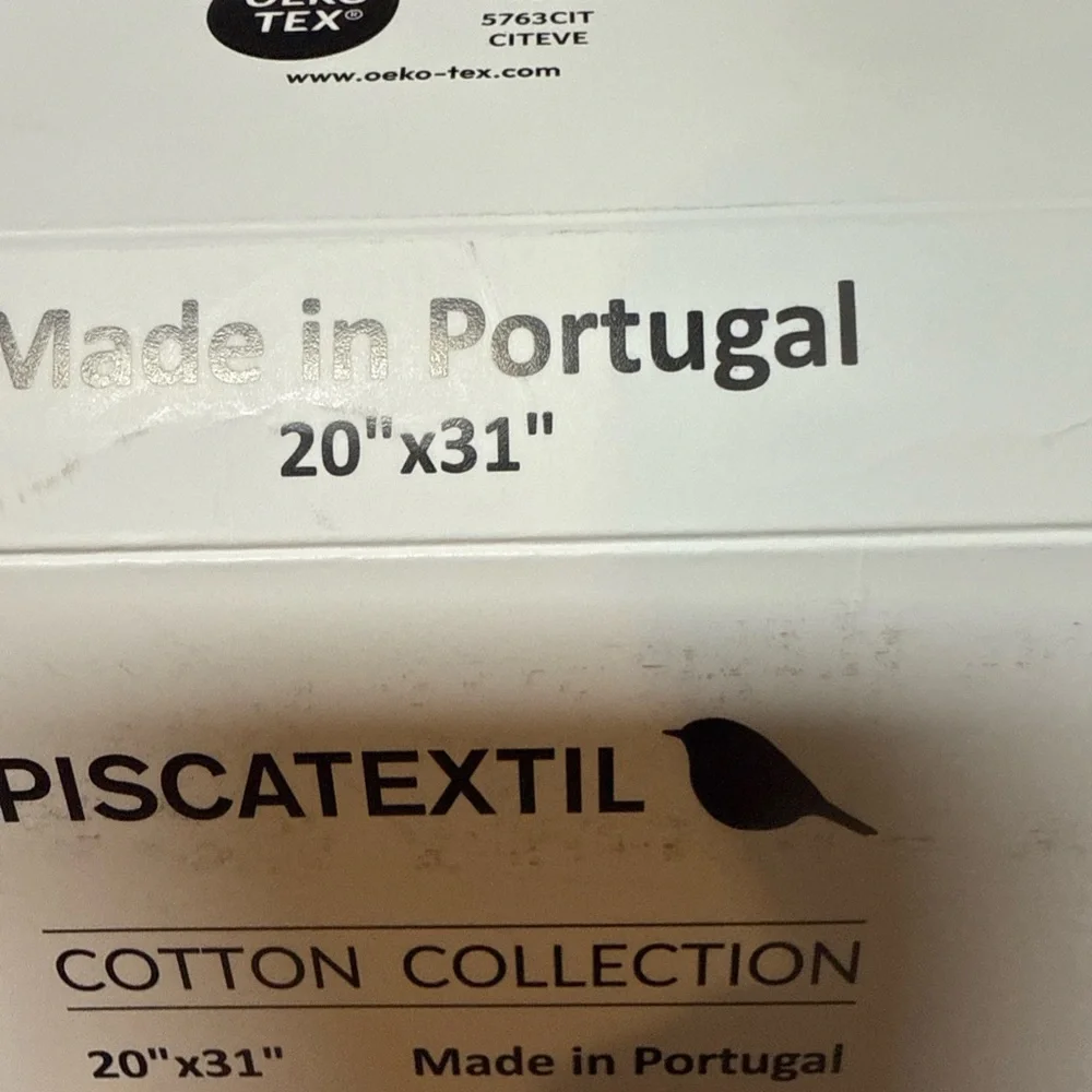 Piscatextile Bath Rug COTTON OEKO-TEX White 20 X31” Made In Portugal NWT